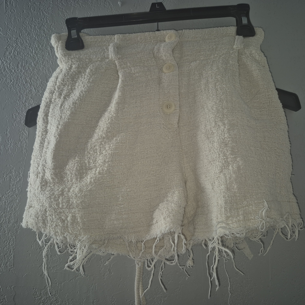 Zara Kids Cream Textured Shorts